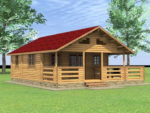 Дачный домик с большой террасой - Дачные домики Проекты 