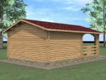 Дачный домик с террасой 5x7 - Дачные домики Проекты 