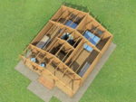 Домик для дачи 6x7 с двумя спальнями - Дачные домики Проекты 